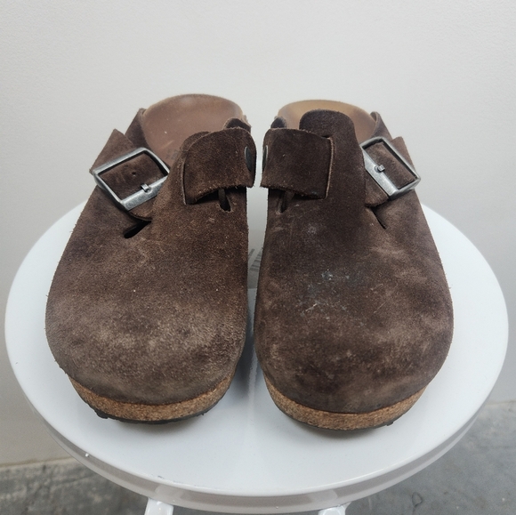 Birkenstock Papillio Fanny Suede Wedge Heel Closed Toed Shoes Size 37 - Picture 3 of 8